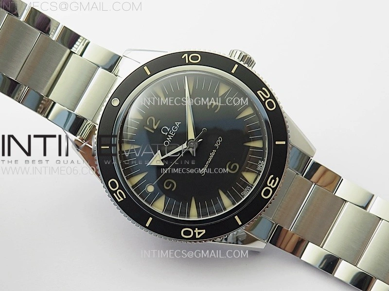 Seamaster 300 Master Spectre 234.30.41.21.01.001 SS VSF Best Edition Black Dial on Bracelet A8912